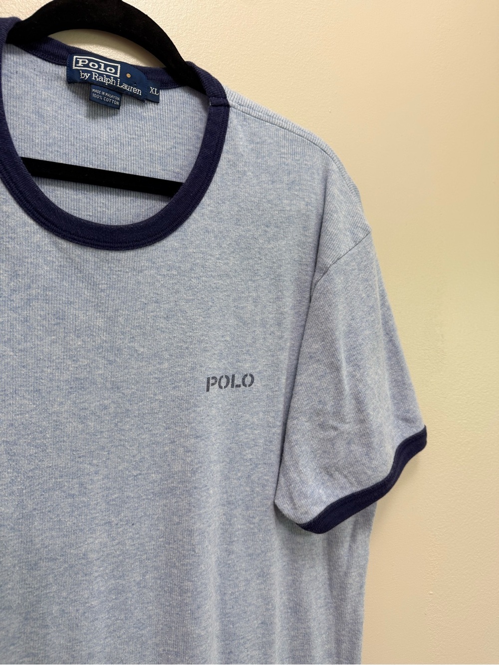 Polo by Ralph Lauren Light Blue Ringer Tee